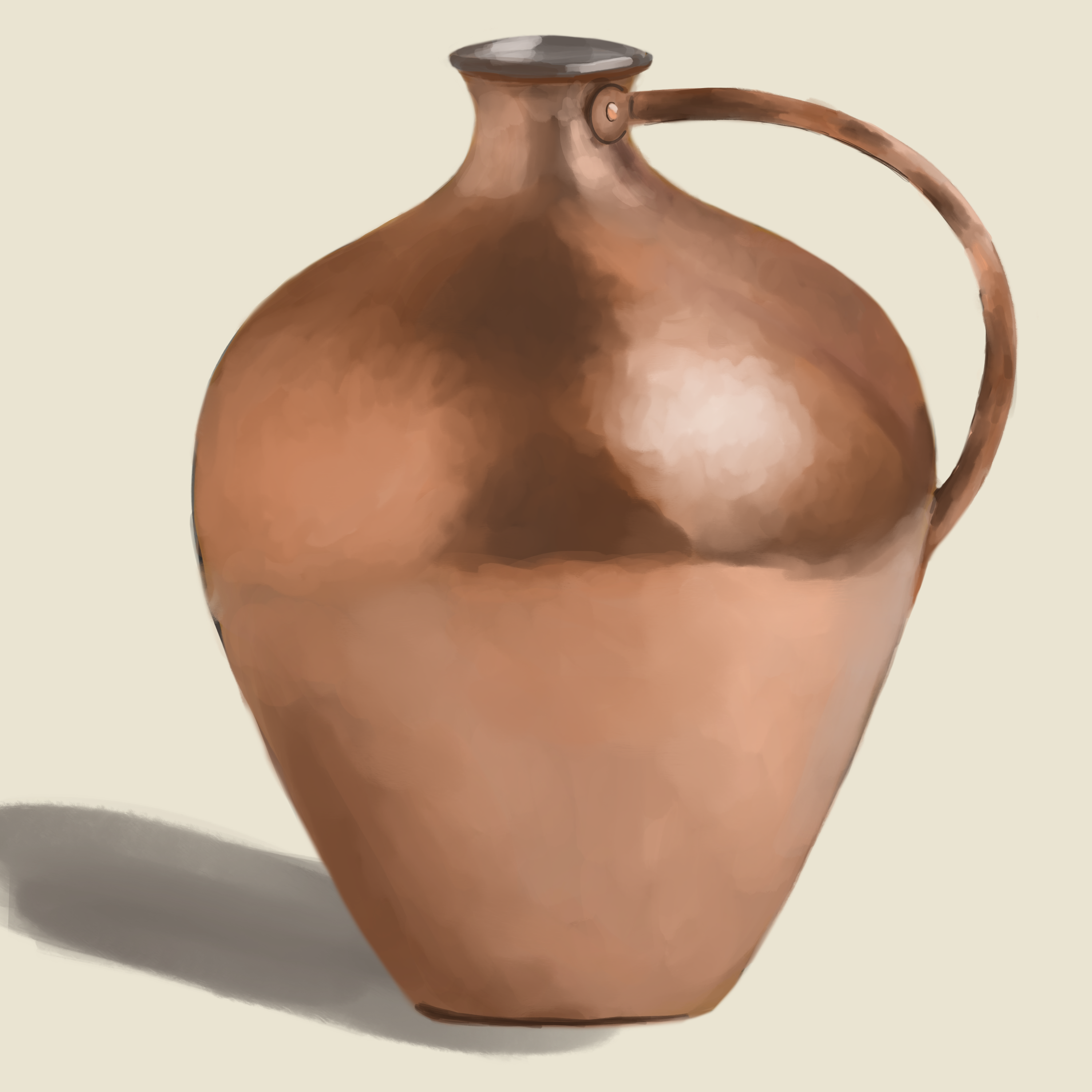 copper colored jug